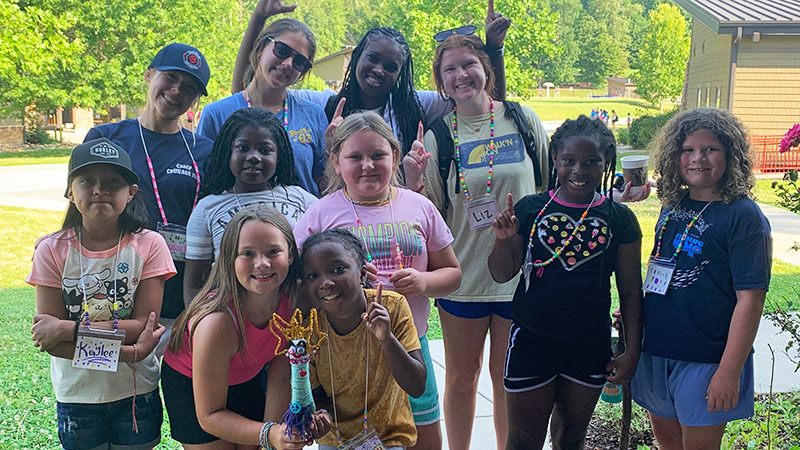 Camp Courage campers smile for the camera